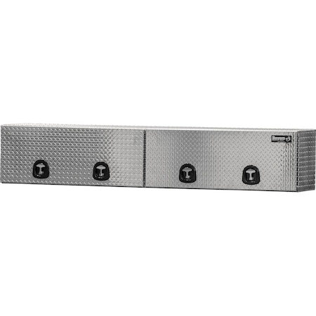 Buyers Products 16x13x96 Inch Diamond Tread Aluminum Topsider Truck Box with Flip-Up Doors 1701361